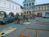 Hasiči stavěli stánky na Adventu v Ústí nad Orlicí